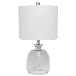 Smokey Gray Hammered Glass Gray Shade Table Lamp