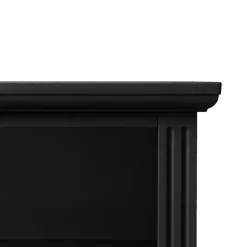 Smooth Black 2-Drawer Wood Nightstand