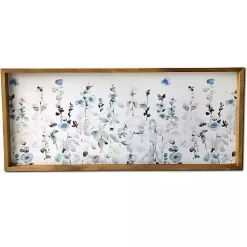 Soft Blue Garden Framed Canvas Art Print