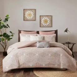 Soft Pink Tufted King 3-pc. Comforter Set