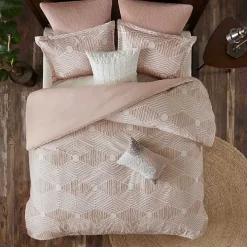 Soft Pink Tufted King 3-pc. Comforter Set