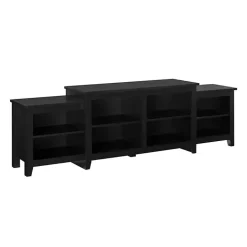 Solid Black Tiered TV Stand