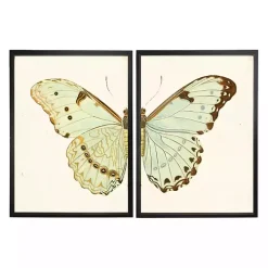 Spa Butterfly Framed Art Prints, Set of 2