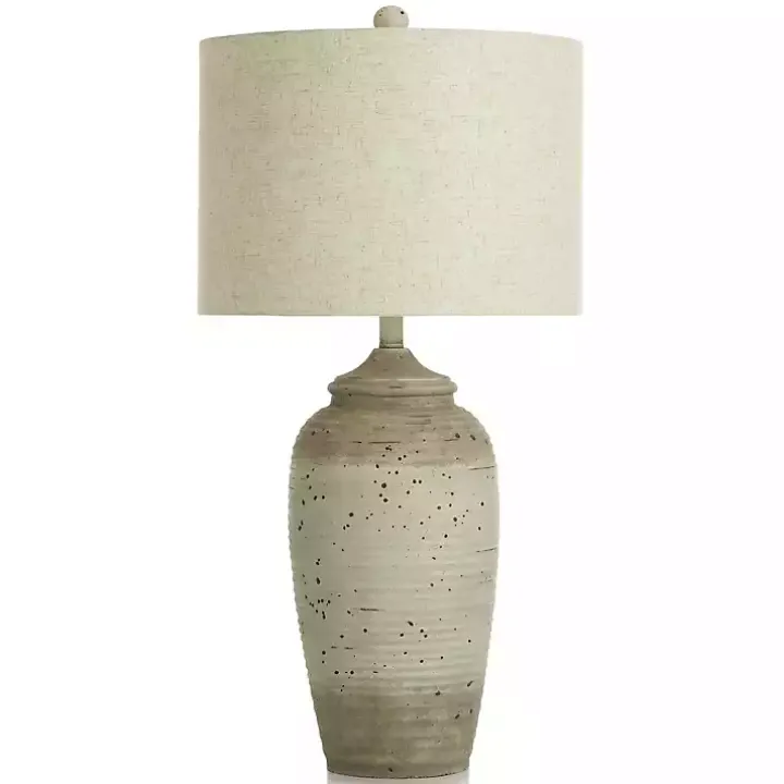 Speckled Cream Two-Tone Ridge Table Lamp