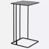 Square Black Camus Accent Table