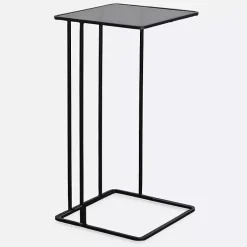 Square Black Camus Accent Table