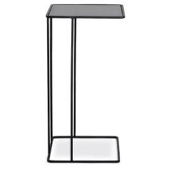 Square Black Camus Accent Table