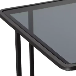 Square Black Camus Accent Table