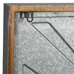 Square Galvanized Metal Wall Clock