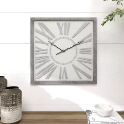 Square Galvanized Metal Wall Clock