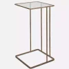 Square Gold Camus Accent Table