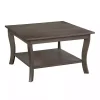 Square Graywash Curved Legs Coffee Table