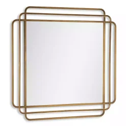 Square Shayan Bronze Metal Wall Mirror