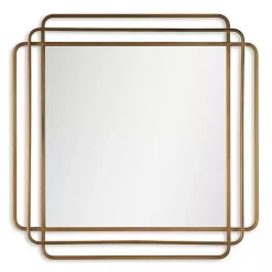 Square Shayan Bronze Metal Wall Mirror