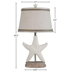 Starfish Table Lamps, Set of 2