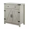 Stone Gray Rustic Barndoor Cabinet