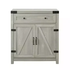 Stone Gray Rustic Barndoor Cabinet
