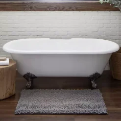 Stone Lofty Pile Chenille Bath Mat, 34 in.