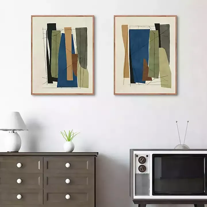 Synch Abstract 2-pc. Framed Canvas Art Set