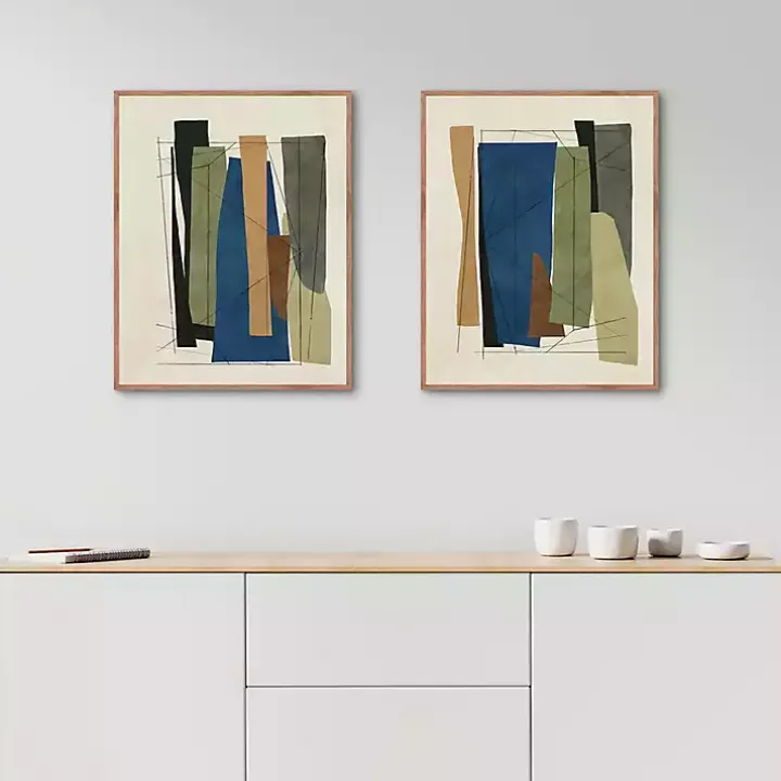 Synch Abstract 2-pc. Framed Canvas Art Set
