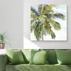 Tall Palm Canvas Art Print, 35x35 in.