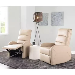 Tan Faux Leather Dormi Recliner
