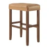 Tan Faux Leather Madison Walnut Bar Stool