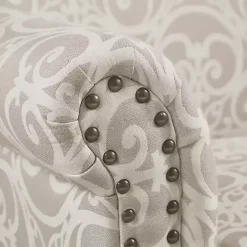 Tan Fretwork Accent Club Chair