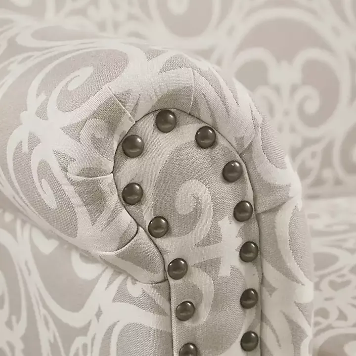 Tan Fretwork Accent Club Chair