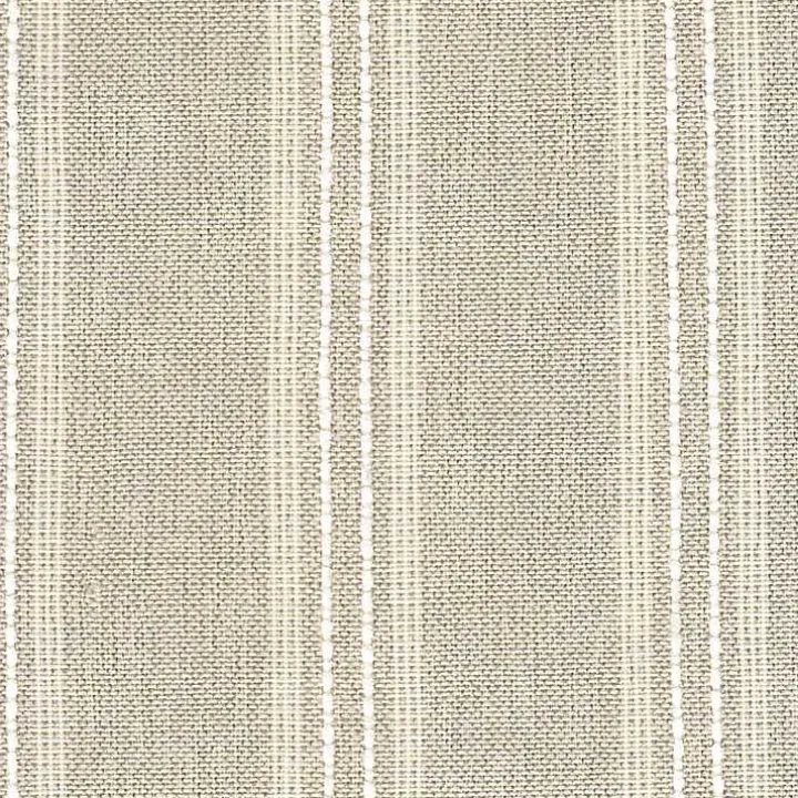 Tan Striped Upholstered Wood Frame Armchair