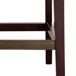 Tan Tufted Upholstered Wood Counter Stool