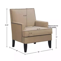 Tan Upholstered Colton Accent Chair