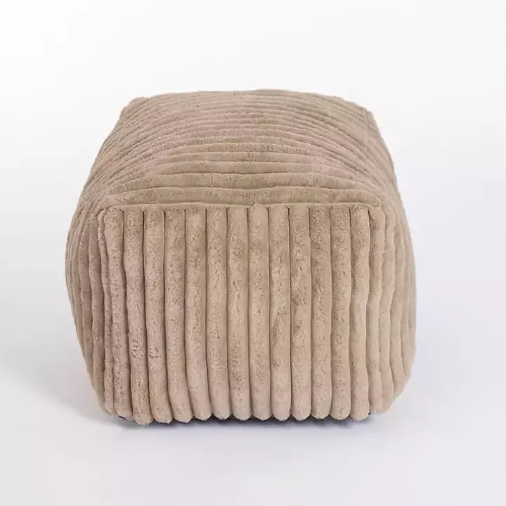 Taupe Comfy Foam Lounge Ottoman