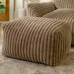 Taupe Comfy Foam Lounge Ottoman