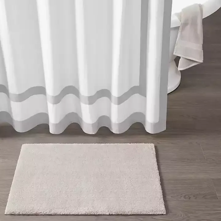 Taupe High Pile Marshmallow Bath Mat, 30 in.