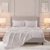 Taupe Leopard Print Satin 4-pc. King Sheet Set