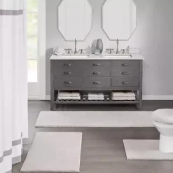 Taupe Marshmallow Contour Bath Mat, 24 in.