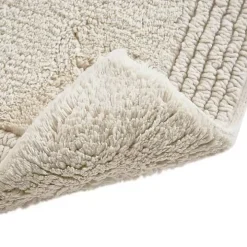 Taupe Tufted Reversible Cotton Bath Mat, 34 in.