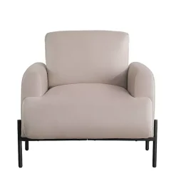 Taupe Velvet Upholstered Knox Accent Chair