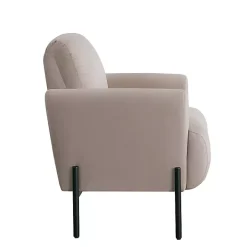 Taupe Velvet Upholstered Knox Accent Chair