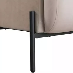 Taupe Velvet Upholstered Knox Accent Chair