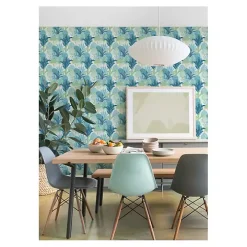 Teal Bohoemian Jungle Peel & Stick Wallpaper