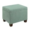 Teal Madison Storage Ottoman