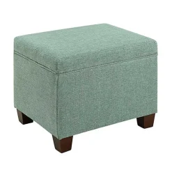 Teal Madison Storage Ottoman