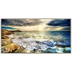 Tidal Motion Framed Tempered Glass Print