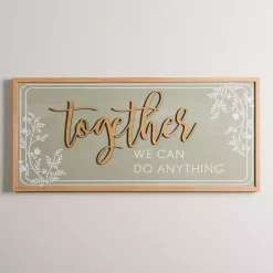 Together We Can Do Anything Wall Plaque