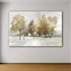 Trail Under The Trees Canvas Art Print