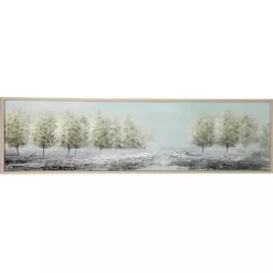 Tree Line Landscape Framed Canvas Art Print