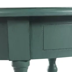Turquoise Wood Oval Emily Accent Table