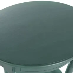 Turquoise Wood Oval Emily Accent Table
